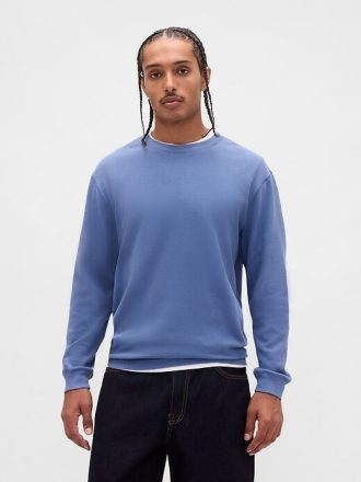 T-Shirt mit Rundhalsausschnitt und Waffelmuster