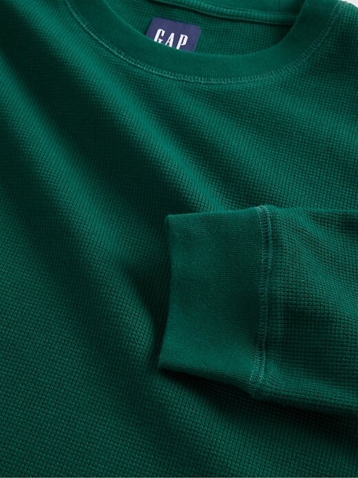 T-Shirt mit Rundhalsausschnitt und Waffelmuster T-Shirt mit Rundhalsausschnitt und Waffelmuster