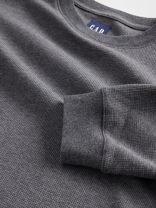 T-Shirt mit Rundhalsausschnitt und Waffelmuster T-Shirt mit Rundhalsausschnitt und Waffelmuster
