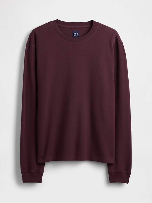 T-Shirt mit Rundhalsausschnitt und Waffelmuster T-Shirt mit Rundhalsausschnitt und Waffelmuster
