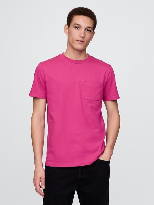 T-Shirt mit Tasche aus Bio-Baumwolle für Erwachsene T-Shirt mit Tasche aus Bio-Baumwolle für Erwachsene