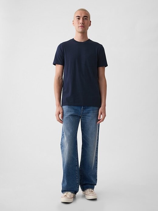 T-Shirt mit Tasche aus Bio-Baumwolle für Erwachsene T-Shirt mit Tasche aus Bio-Baumwolle für Erwachsene