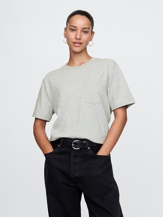 T-Shirt mit Tasche aus Bio-Baumwolle für Erwachsene T-Shirt mit Tasche aus Bio-Baumwolle für Erwachsene