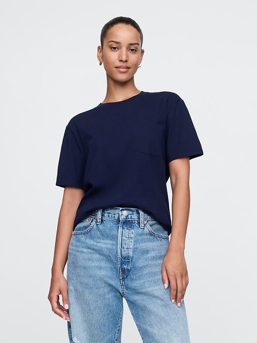 T-Shirt mit Tasche aus Bio-Baumwolle für Erwachsene T-Shirt mit Tasche aus Bio-Baumwolle für Erwachsene