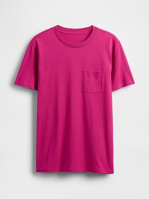 T-Shirt mit Tasche aus Bio-Baumwolle für Erwachsene T-Shirt mit Tasche aus Bio-Baumwolle für Erwachsene