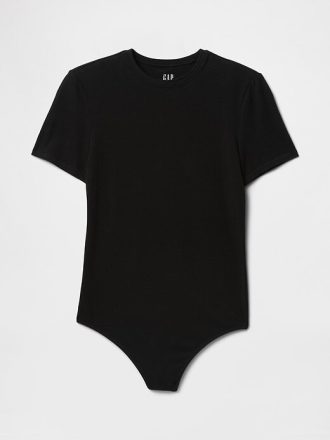 T-Shirt-String-Body aus eng gestricktem Jersey