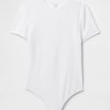 T-Shirt-String-Body aus eng gestricktem Jersey