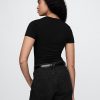 T-Shirt-String-Body aus eng gestricktem Jersey