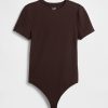T-Shirt-String-Body aus eng gestricktem Jersey