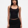 Tanktop aus Pointelle-Baumwolle, 100 % Tanktop aus Pointelle-Baumwolle, 100 %