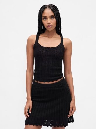 Tanktop aus Pointelle-Baumwolle, 100 %