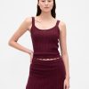 Tanktop aus Pointelle-Baumwolle, 100 % Tanktop aus Pointelle-Baumwolle, 100 %
