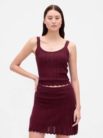 Tanktop aus Pointelle-Baumwolle, 100 %