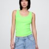 Tanktop mit geripptem U-Ausschnitt Tanktop mit geripptem U-Ausschnitt