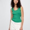 Tanktop mit geripptem U-Ausschnitt Tanktop mit geripptem U-Ausschnitt