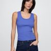 Tanktop mit geripptem U-Ausschnitt Tanktop mit geripptem U-Ausschnitt