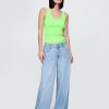 Tanktop mit geripptem U-Ausschnitt Tanktop mit geripptem U-Ausschnitt
