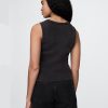 Tanktop mit geripptem U-Ausschnitt Tanktop mit geripptem U-Ausschnitt