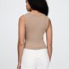 Tanktop mit geripptem U-Ausschnitt Tanktop mit geripptem U-Ausschnitt