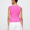 Tanktop mit geripptem U-Ausschnitt Tanktop mit geripptem U-Ausschnitt