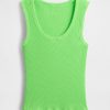 Tanktop mit geripptem U-Ausschnitt Tanktop mit geripptem U-Ausschnitt