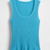 Tanktop mit geripptem U-Ausschnitt Tanktop mit geripptem U-Ausschnitt