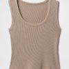 Tanktop mit geripptem U-Ausschnitt Tanktop mit geripptem U-Ausschnitt