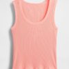 Tanktop mit geripptem U-Ausschnitt Tanktop mit geripptem U-Ausschnitt