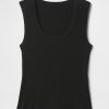 Tanktop mit geripptem U-Ausschnitt Tanktop mit geripptem U-Ausschnitt