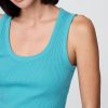 Tanktop mit geripptem U-Ausschnitt Tanktop mit geripptem U-Ausschnitt