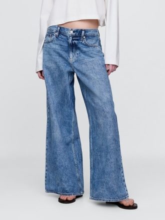 Tief sitzende, extraweite Jeans