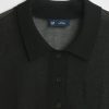Transparenter, kurzer Polopullover