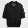 Transparenter, kurzer Polopullover