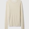 Transparenter Rippenpullover