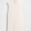 Transparentes, geripptes Tanktop mit Stehkragen Transparentes, geripptes Tanktop mit Stehkragen