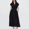 Transparentes Midi-Hemdkleid