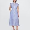 Transparentes Midi-Hemdkleid