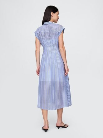 Transparentes Midi-Hemdkleid