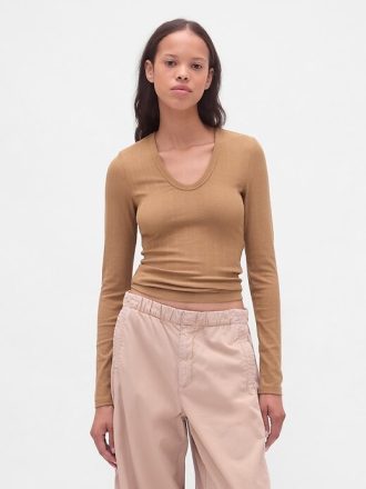 Transparentes, modernes Ripp-T-Shirt