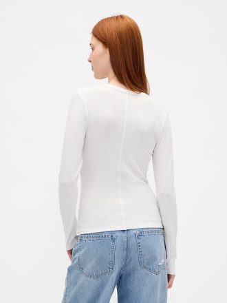 Transparentes, modernes Ripp-T-Shirt