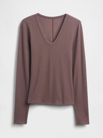 Transparentes, modernes Ripp-T-Shirt