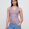 Transparentes, modernes Rippen-Tanktop