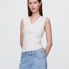 Transparentes, modernes Rippen-Tanktop