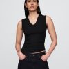 Transparentes, modernes Rippen-Tanktop Transparentes, modernes Rippen-Tanktop