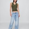 Transparentes, modernes Rippen-Tanktop