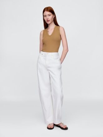 Transparentes, modernes Rippen-Tanktop