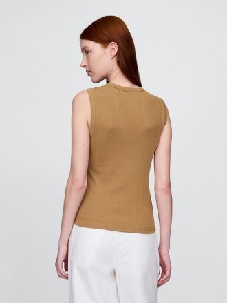 Transparentes, modernes Rippen-Tanktop