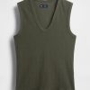 Transparentes, modernes Rippen-Tanktop