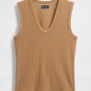 Transparentes, modernes Rippen-Tanktop