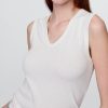 Transparentes, modernes Rippen-Tanktop